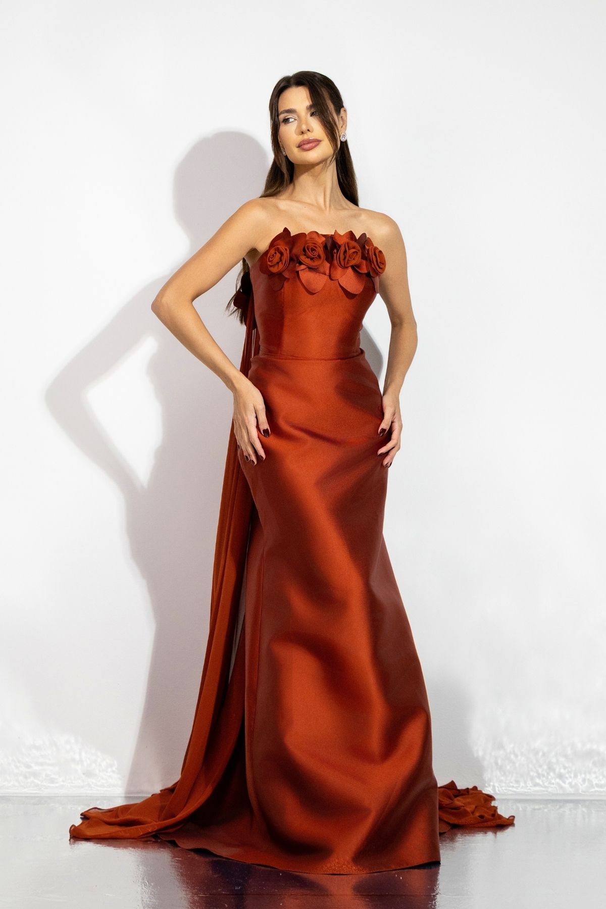 Vestido Deisy Terracota