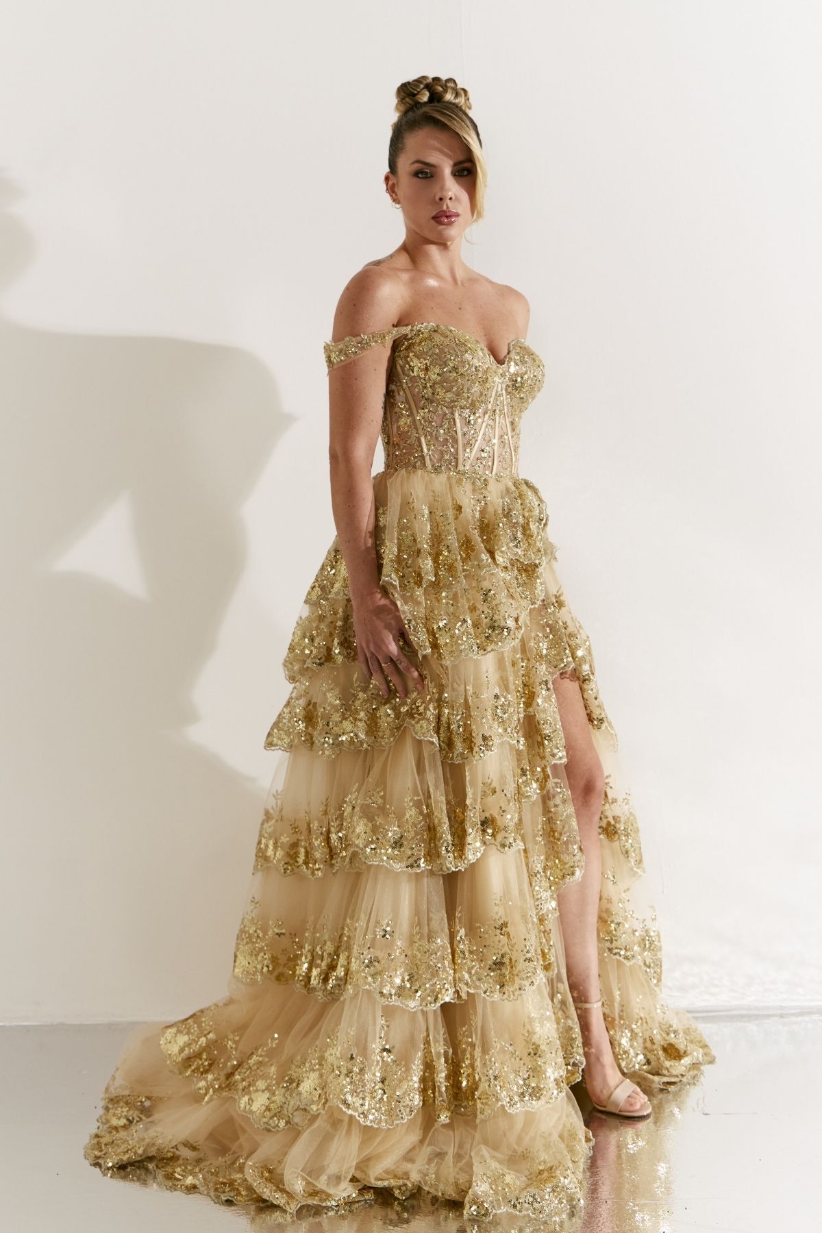 Vestido Daphne Dourado